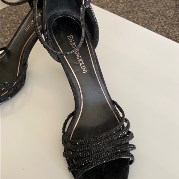 Gently worn high-heel sparkly evening sandals - Picture 2 of 4